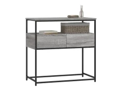 Mesa consola madera de ingeniería gris Sonoma 75x40x75 cm