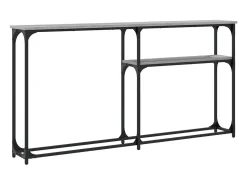 Mesa consola madera de ingeniería gris Sonoma 145x22,5x75 cm