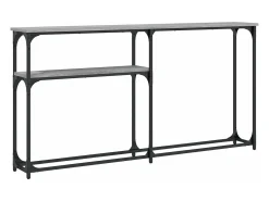 Mesa consola madera de ingeniería gris Sonoma 145x22,5x75 cm