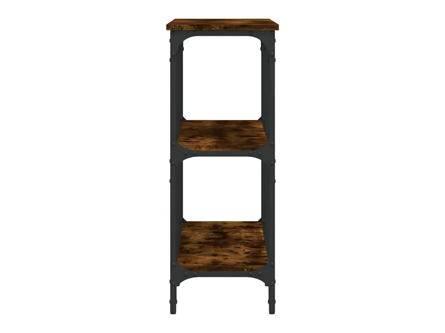 Mesa consola madera de ingeniería roble ahumado 100x29x75 cm