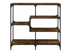 Mesa consola madera de ingeniería roble ahumado 103x32x95 cm