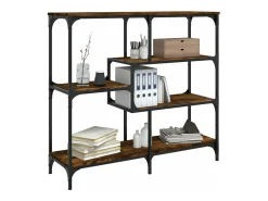 Mesa consola madera de ingeniería roble ahumado 103x32x95 cm