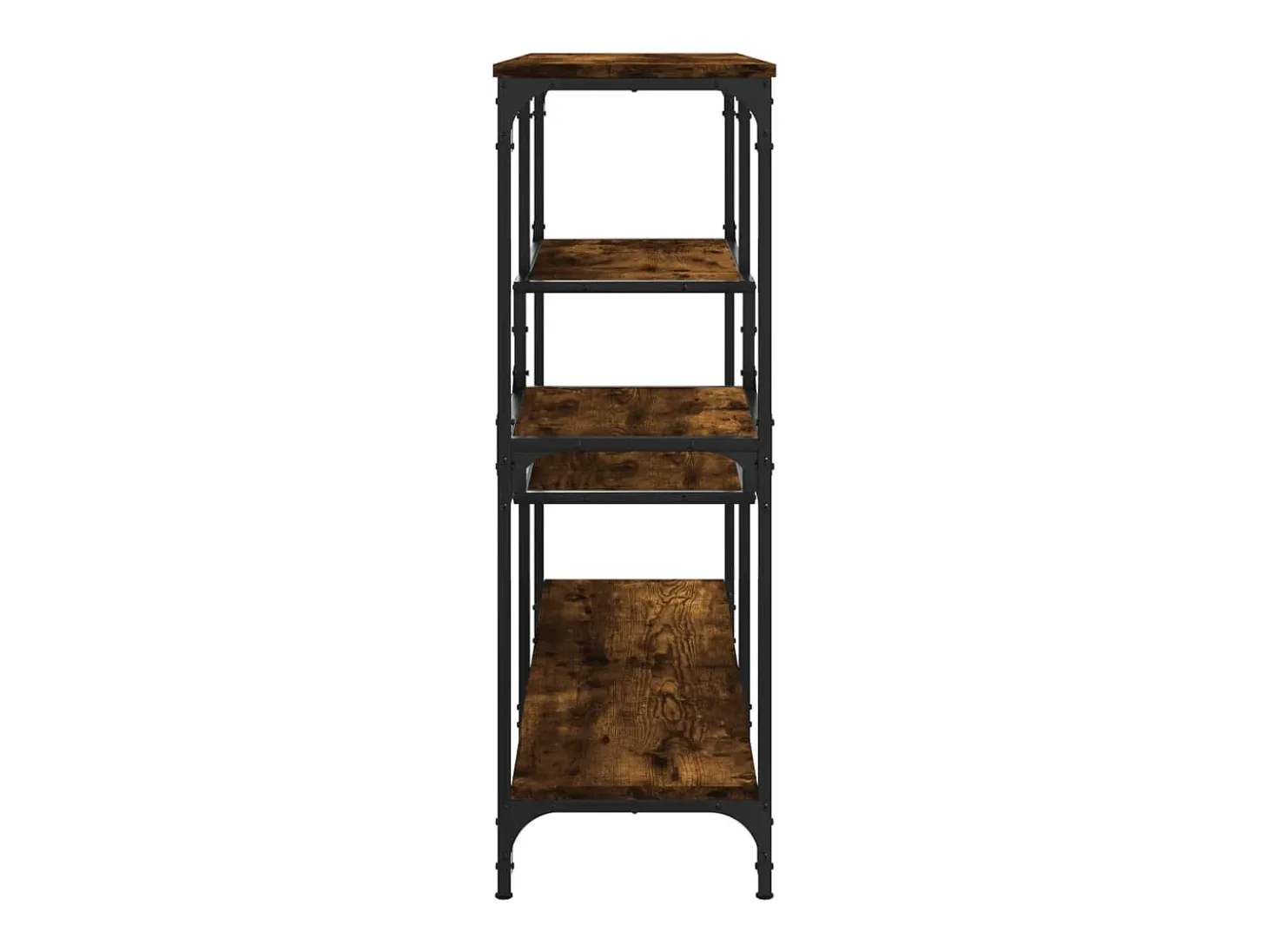 Mesa consola madera de ingeniería roble ahumado 103x32x95 cm