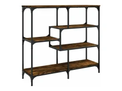 Mesa consola madera de ingeniería roble ahumado 103x32x95 cm