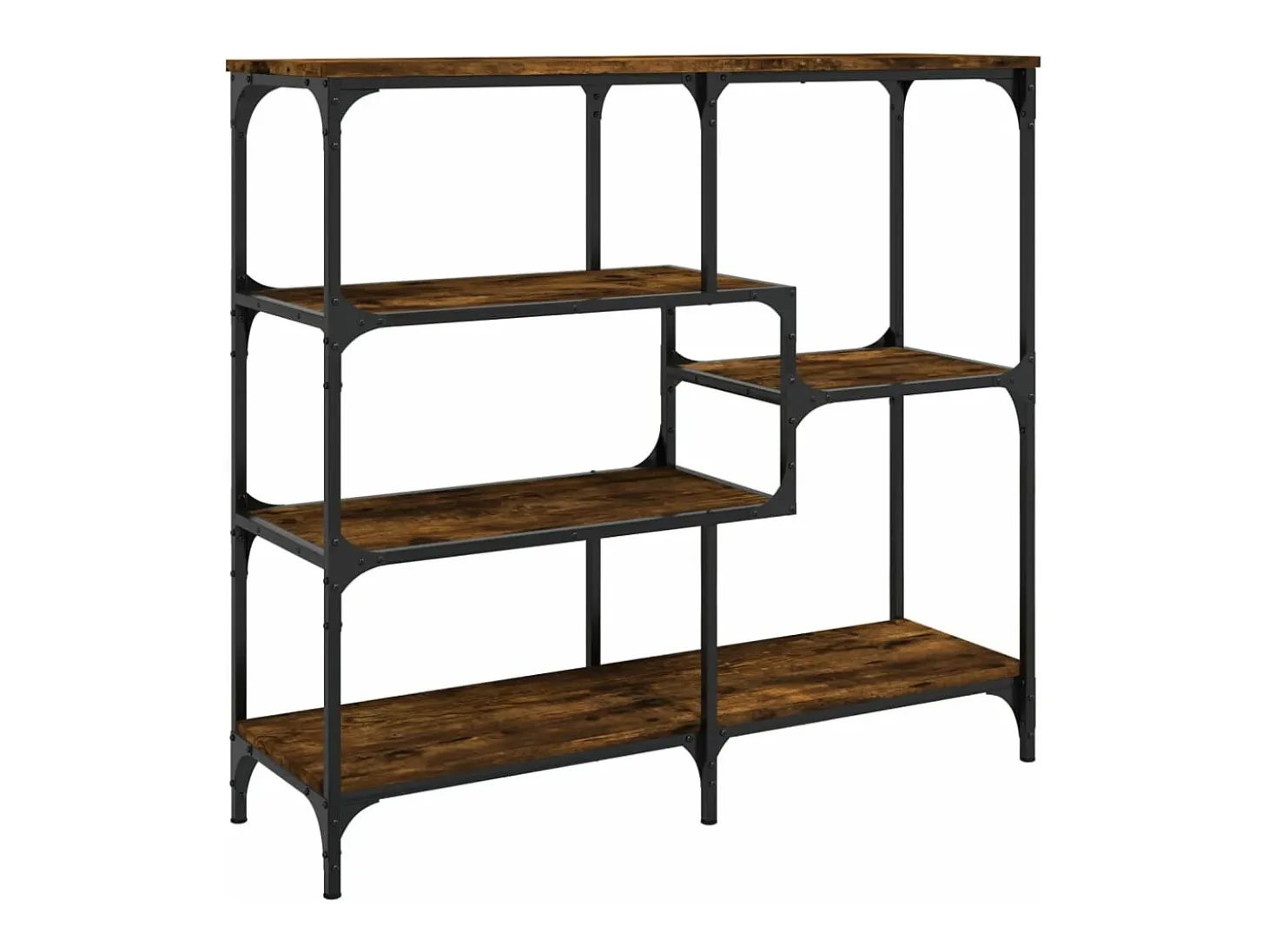 Mesa consola madera de ingeniería roble ahumado 103x32x95 cm
