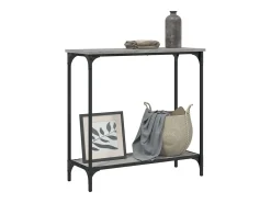 Mesa consola madera de ingeniería gris Sonoma 75x30,5x75 cm