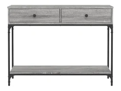 Mesa consola madera de ingeniería gris Sonoma 100x34,5x75 cm