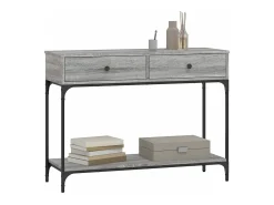 Mesa consola madera de ingeniería gris Sonoma 100x34,5x75 cm