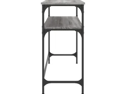 Mesa consola madera de ingeniería gris Sonoma 100x35,5x75 cm ES356600