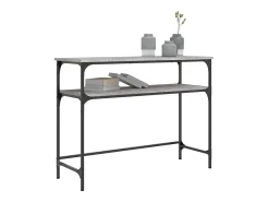 Mesa consola madera de ingeniería gris Sonoma 100x35,5x75 cm ES356600