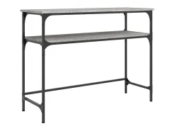 Mesa consola madera de ingeniería gris Sonoma 100x35,5x75 cm ES356600