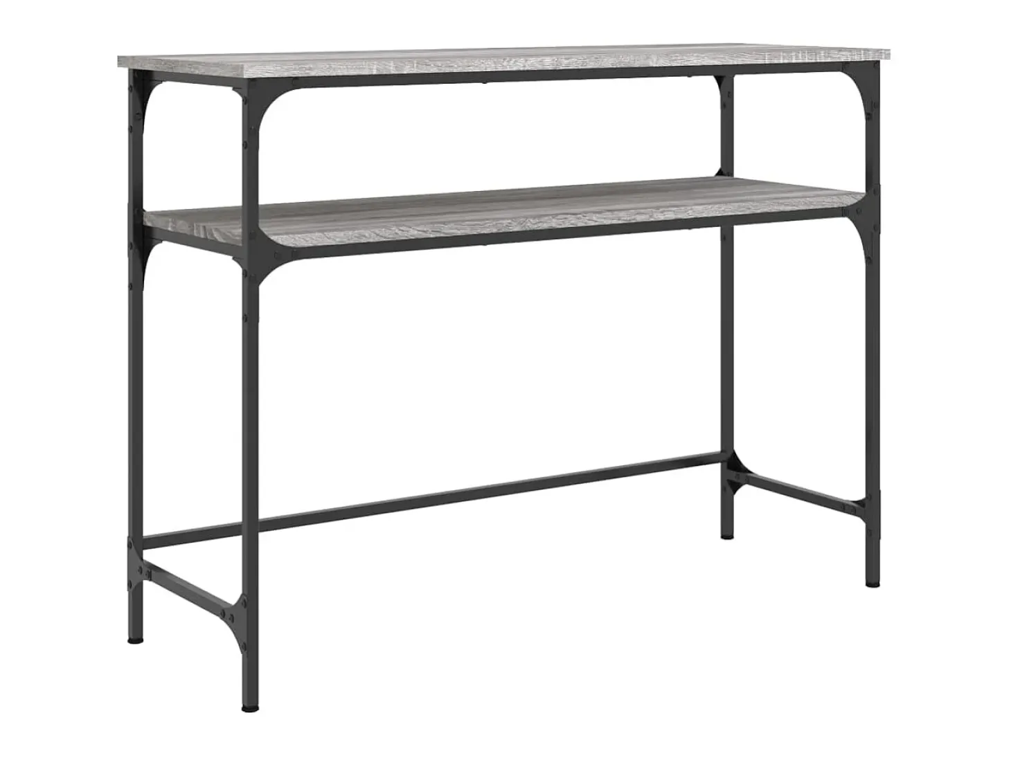 Mesa consola madera de ingeniería gris Sonoma 100x35,5x75 cm ES356600