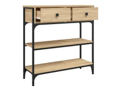 Mesa consola madera de ingeniería roble Sonoma 72,5x25x75 cm ES960127