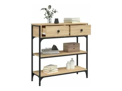 Mesa consola madera de ingeniería roble Sonoma 72,5x25x75 cm ES960127