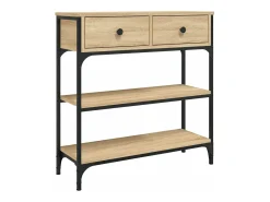 Mesa consola madera de ingeniería roble Sonoma 72,5x25x75 cm ES960127