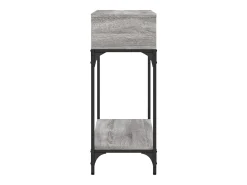 Mesa consola madera de ingeniería gris Sonoma 100x30,5x75 cm