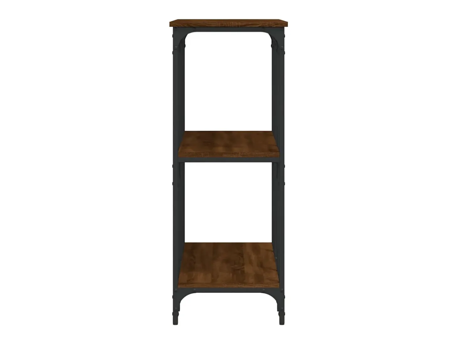 Mesa consola madera de ingeniería marrón roble 102x35x90 cm ES911358