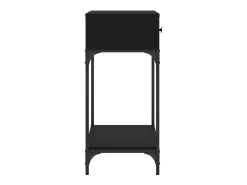 Mesa consola madera de ingeniería negro 75x34,5x75 cm