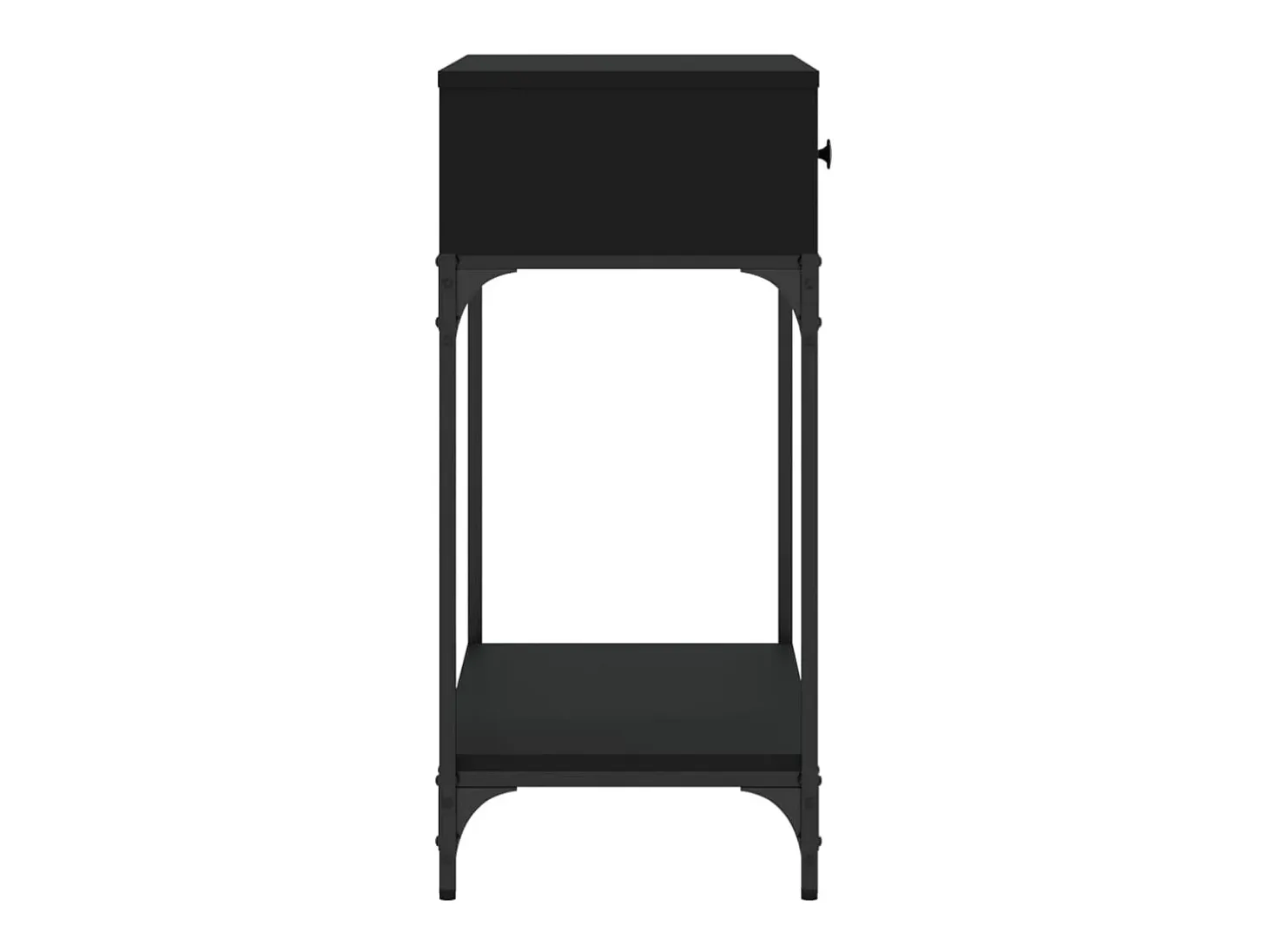 Mesa consola madera de ingeniería negro 75x34,5x75 cm