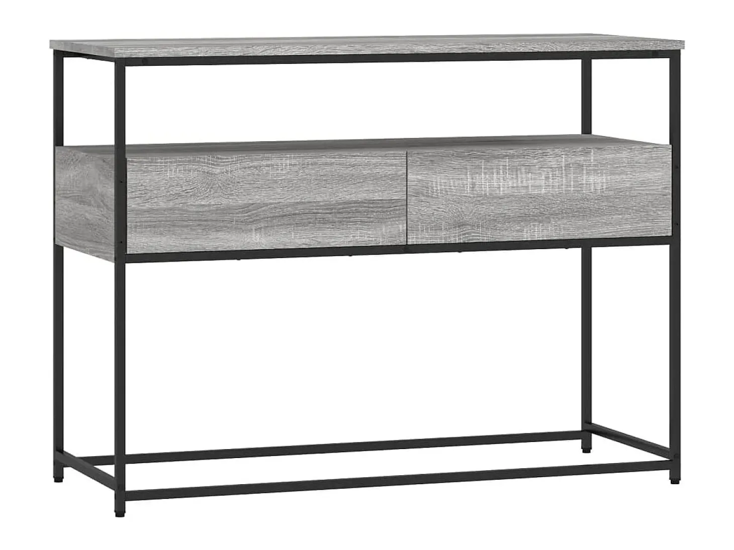 Mesa consola madera de ingeniería gris Sonoma 100x40x75 cm ES338146