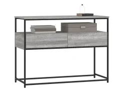 Mesa consola madera de ingeniería gris Sonoma 100x40x75 cm ES338146