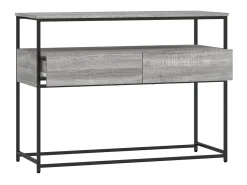 Mesa consola madera de ingeniería gris Sonoma 100x40x75 cm ES338146