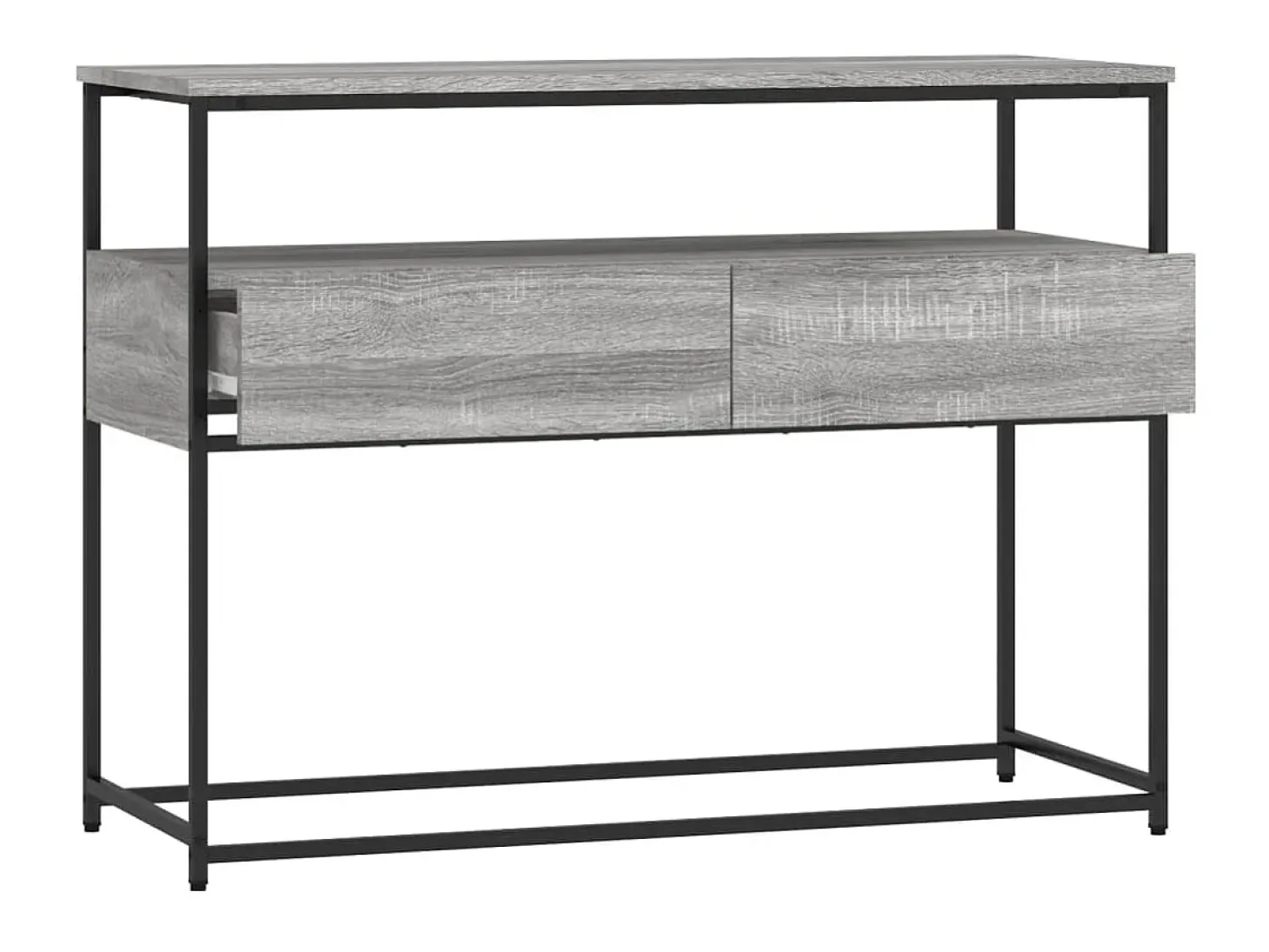 Mesa consola madera de ingeniería gris Sonoma 100x40x75 cm ES338146