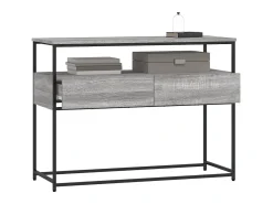 Mesa consola madera de ingeniería gris Sonoma 100x40x75 cm ES338146