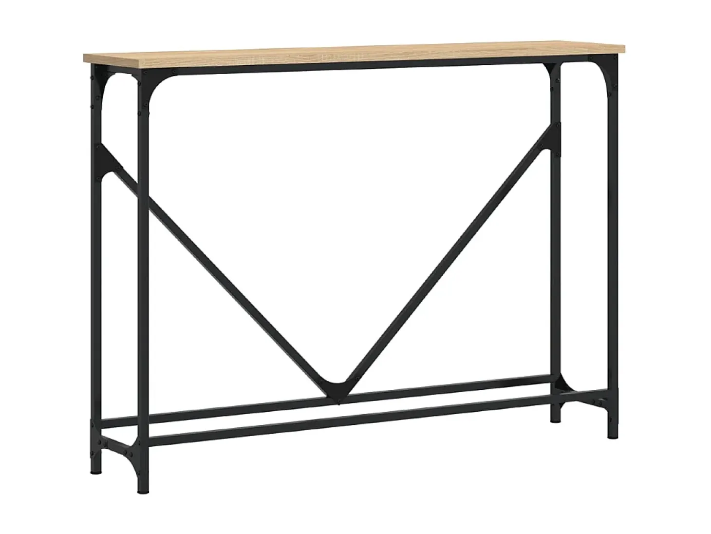 Mesa consola madera de ingeniería roble Sonoma 102x22,5x75 cm ES382918