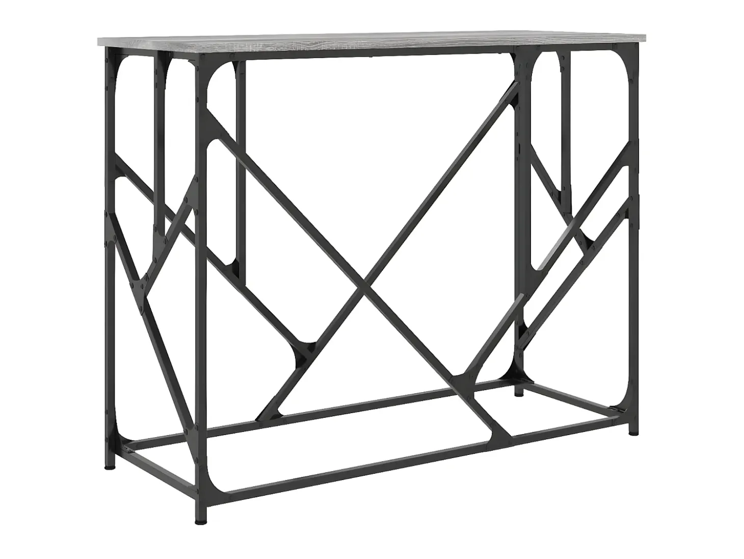 Mesa consola madera de ingeniería gris Sonoma 100x40x80 cm
