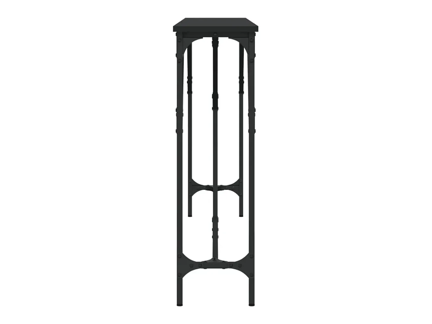 Mesa consola madera de ingeniería negro 180x23x75 cm ES243005