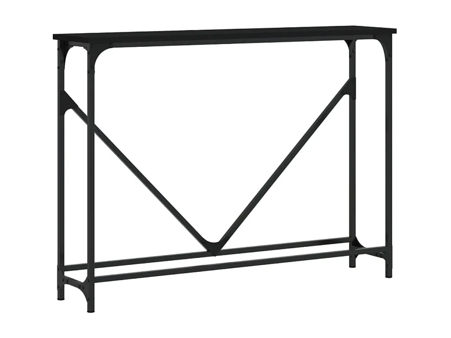 Mesa consola madera de ingeniería negra 102x22,5x75 cm ES285299
