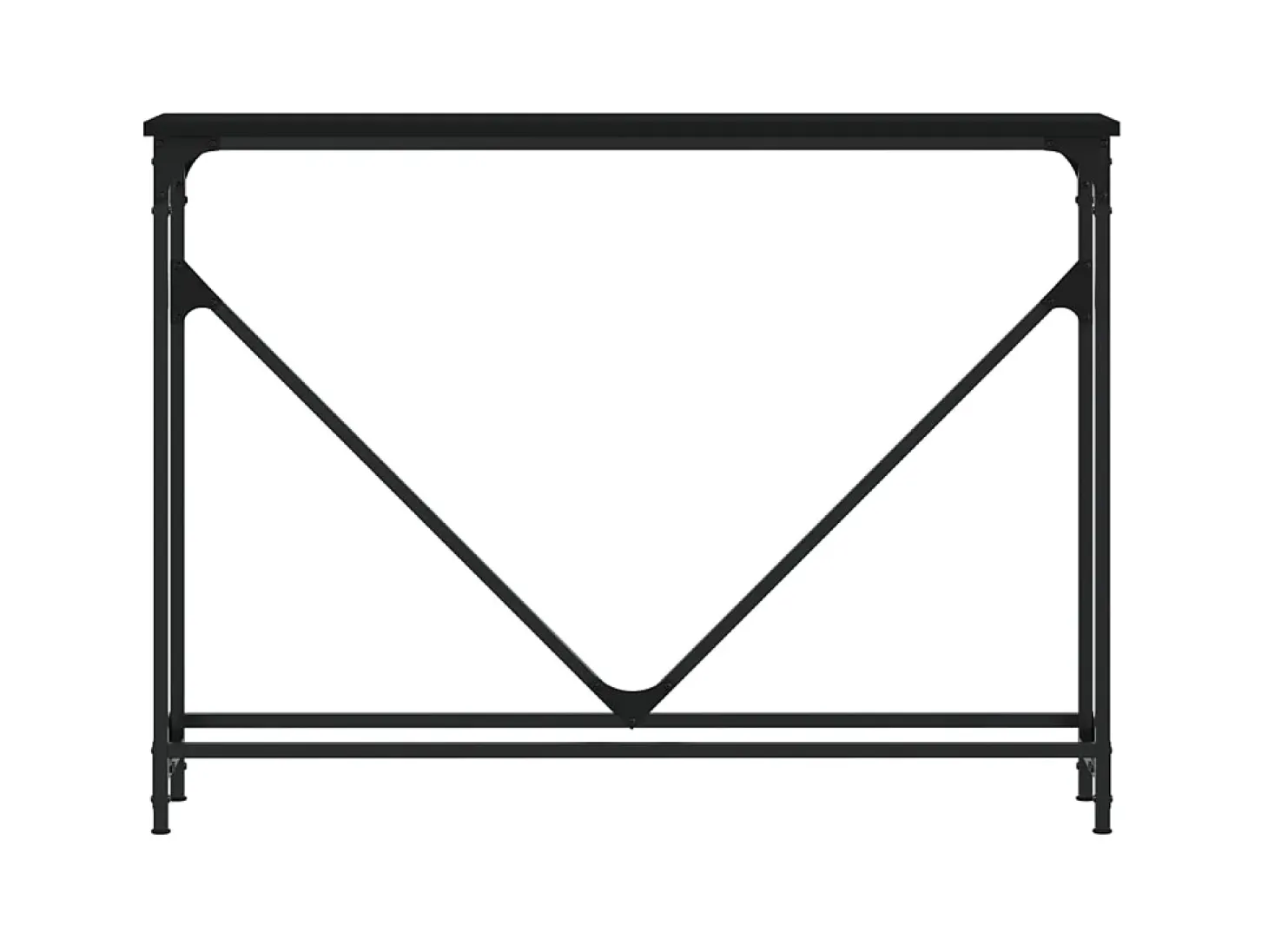 Mesa consola madera de ingeniería negra 102x22,5x75 cm ES285299