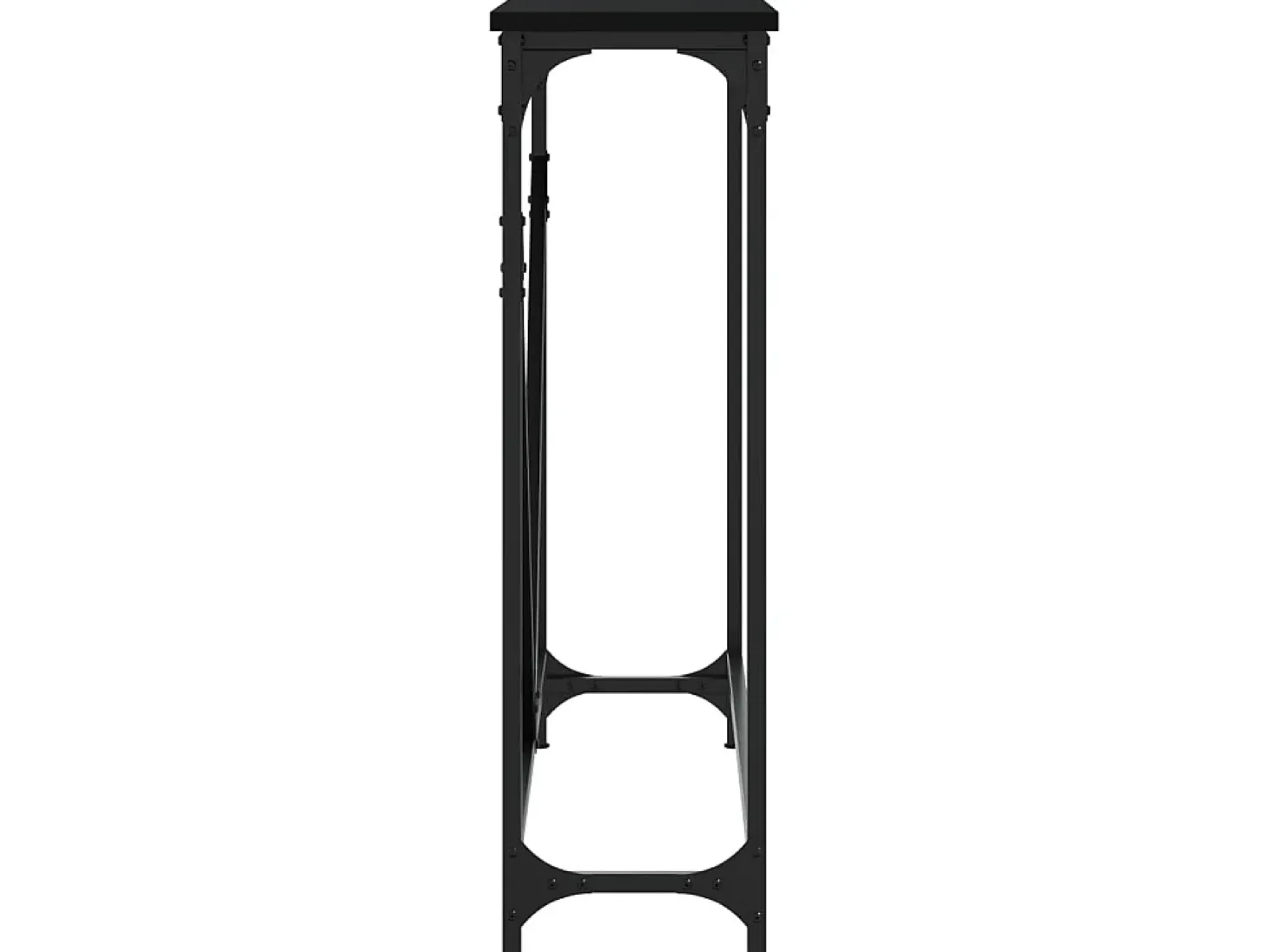 Mesa consola madera de ingeniería negra 102x22,5x75 cm ES285299