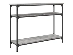 Mesa consola madera de ingeniería gris Sonoma 100x29x75 cm