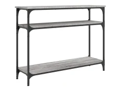 Mesa consola madera de ingeniería gris Sonoma 100x29x75 cm