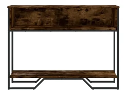 Mesa consola madera de ingeniería roble ahumado 100x35x74,5 cm