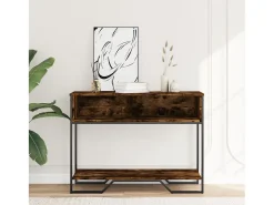 Mesa consola madera de ingeniería roble ahumado 100x35x74,5 cm