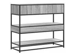 Mesa consola madera de ingeniería gris Sonoma 90x35x80 cm