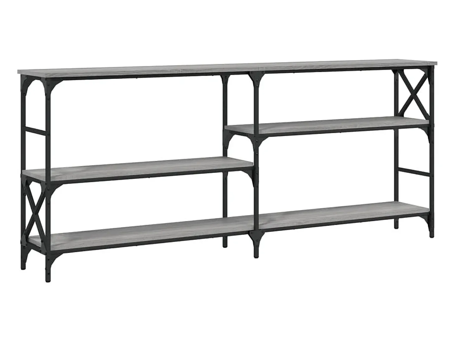 Mesa consola madera de ingeniería gris Sonoma 180x29x76,5 cm ES546842