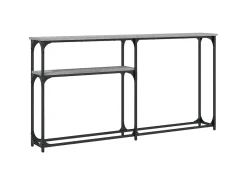 Mesa consola madera de ingeniería gris Sonoma 145x22,5x75 cm ES275187