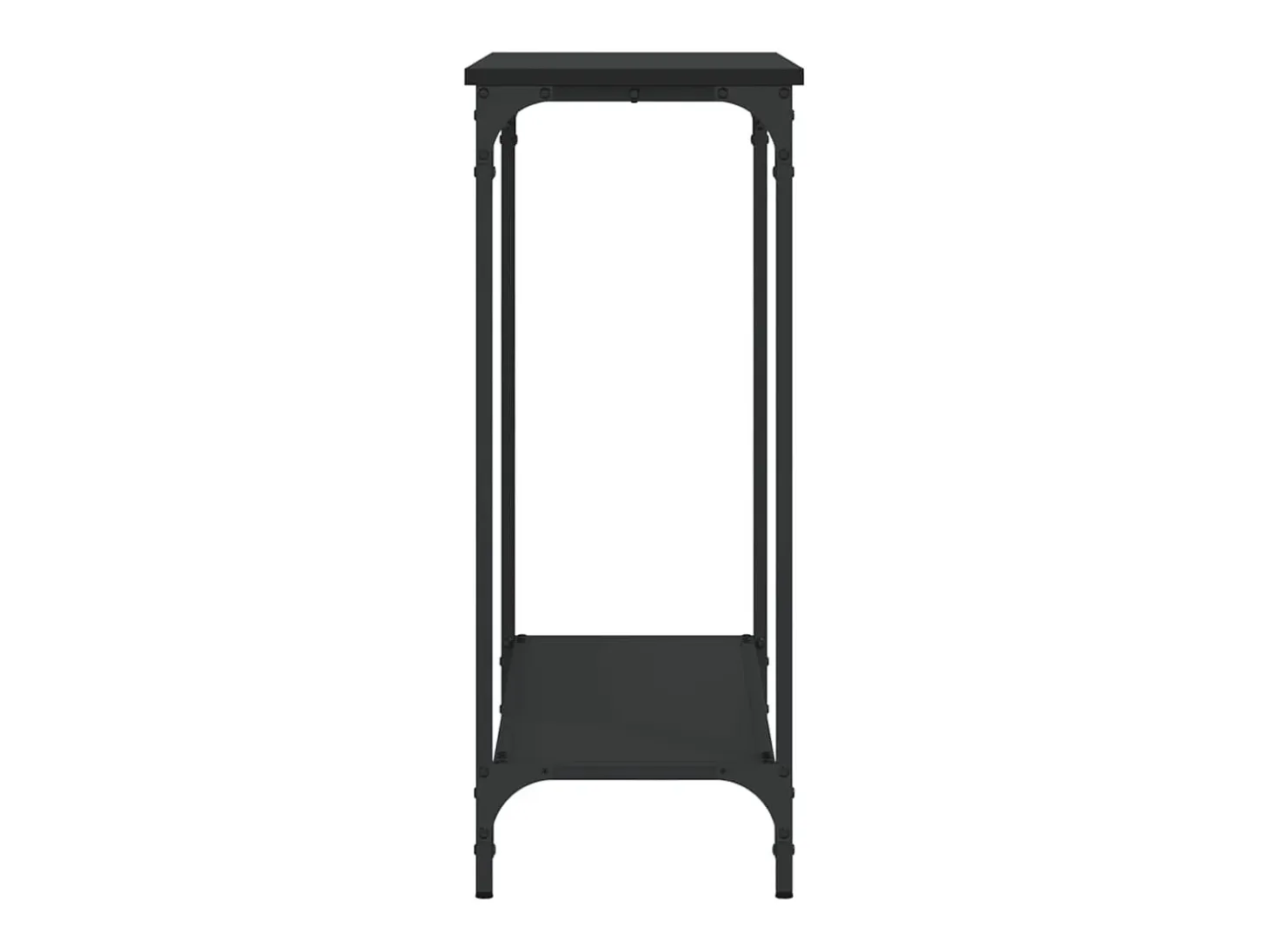 Mesa consola madera de ingeniería negra 101x30,5x75 cm
