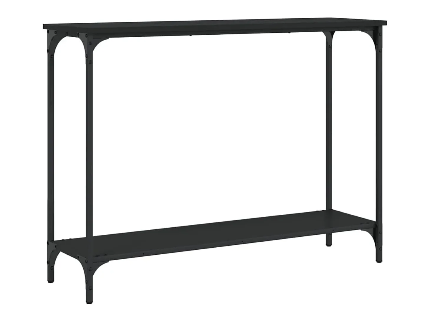 Mesa consola madera de ingeniería negra 101x30,5x75 cm