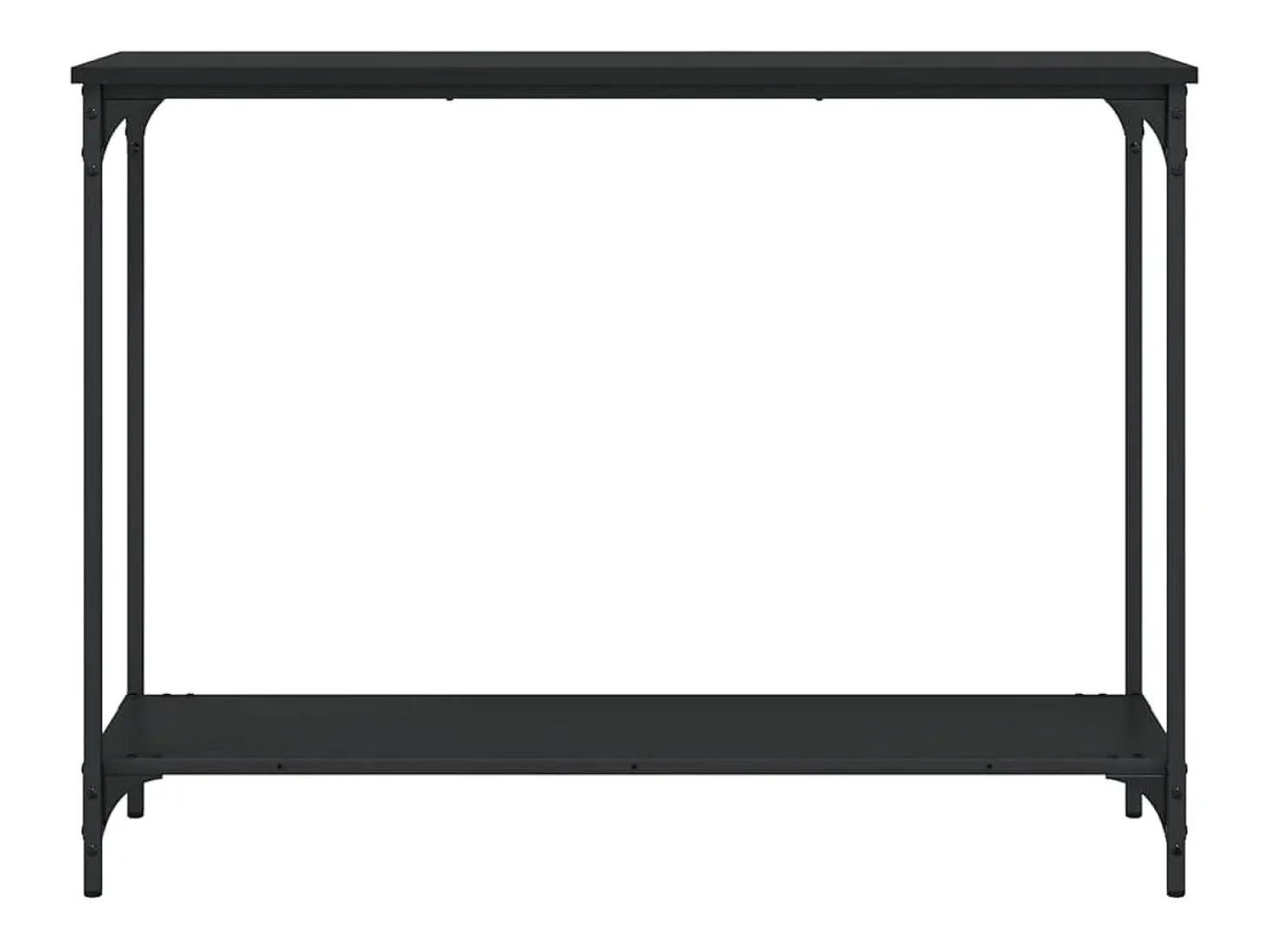 Mesa consola madera de ingeniería negra 101x30,5x75 cm