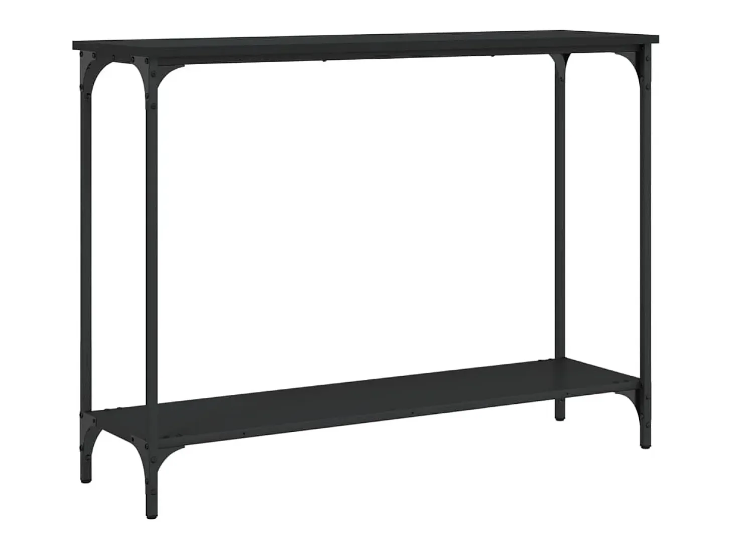 Mesa consola madera de ingeniería negra 101x30,5x75 cm