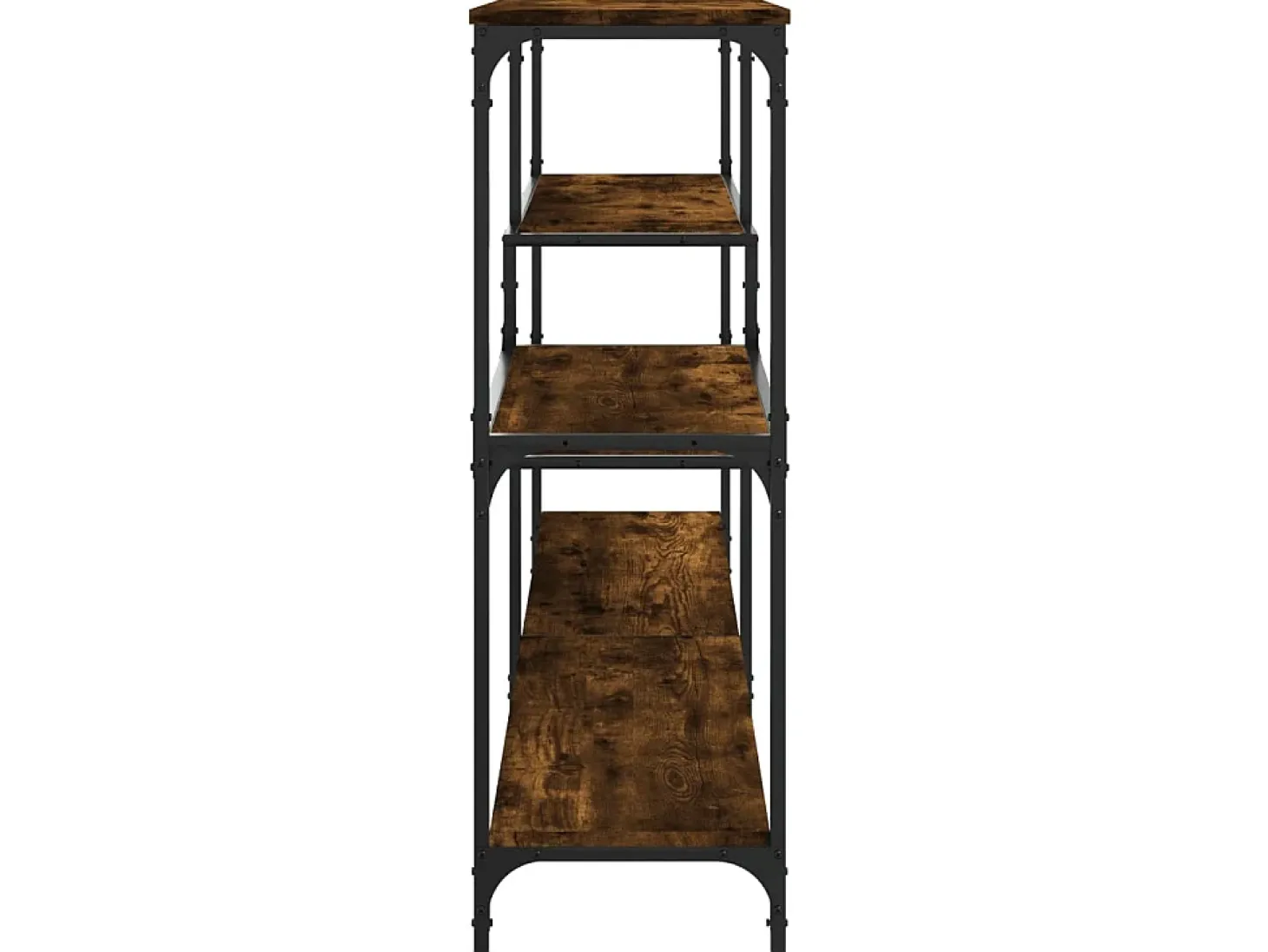 Mesa consola madera de ingeniería roble ahumado 160x32x95 cm ES645977