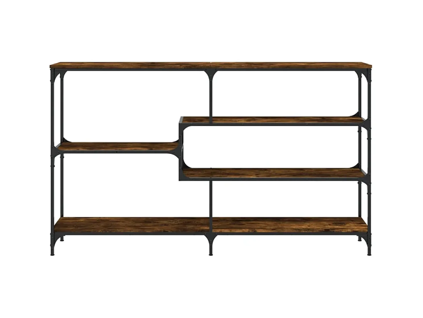 Mesa consola madera de ingeniería roble ahumado 160x32x95 cm ES645977