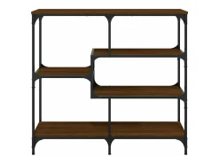 Mesa consola madera de ingeniería marrón roble 103x32x95 cm