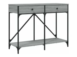 Mesa consola madera de ingeniería gris Sonoma 100x39x78,5 cm