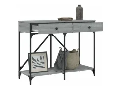 Mesa consola madera de ingeniería gris Sonoma 100x39x78,5 cm